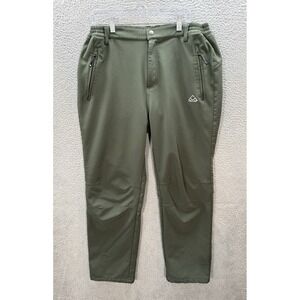 Outdoor Sports Pants Mens 36 Green Fleece Lined Performance Articulated Knee
